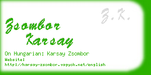 zsombor karsay business card